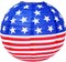 12 in 10 American Flag Paper Lanterns Red White Blue Decorations